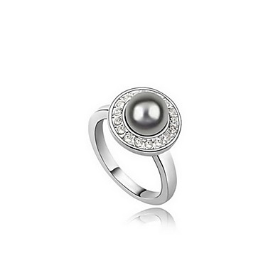 Серебряный позолоченный сплав Циркон Pearl Сатурн условного звонка (случайный цвет)