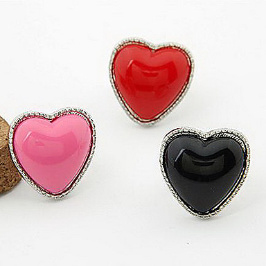 корейской моде стиль персик сердца больших звезд любят открытое кольцо (случайный цвет)