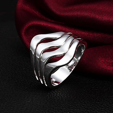 подарок для подруги европейской посеребренной выдалбливают выписки кольца (1 шт)