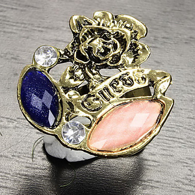 (1 шт) Vintage Женские Rhinestone Кольца (Королевский синий, красный)