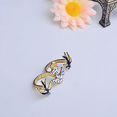Sailor Ласточка стиль и якорь Двухместный Ring Finger