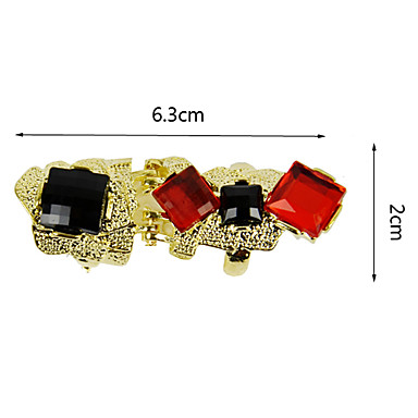 S0Bz New One Finger Rock nk дворец искусственного Gem Мода Совместная костяшки двойное кольцо