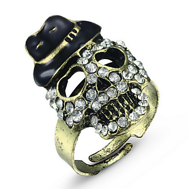 (1 шт) Сладкий Женская Серебряные Rhinestone Кольца