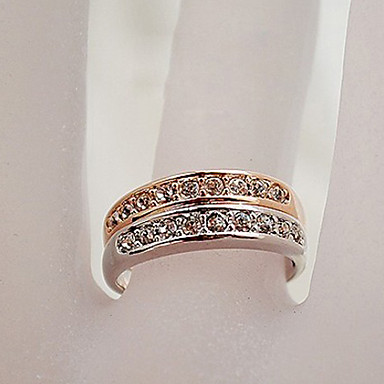 (1 шт) Женская мода Серебряные Rhinestone Кольца