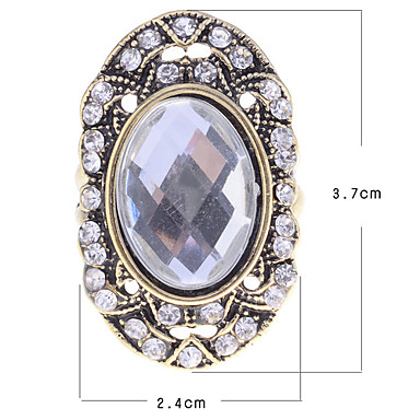Lureme Vintage Полный кристаллов Rhinestone кольцо