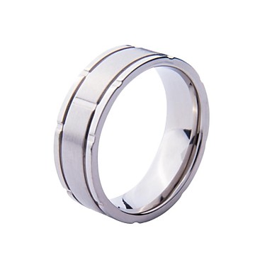 Personnality Мужская Матовый центр Титановые полосы кольца (1Pc)