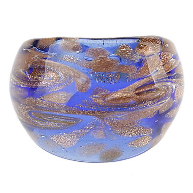 Gold Leaf абстрактный стиль цветной глазурью кольцо
