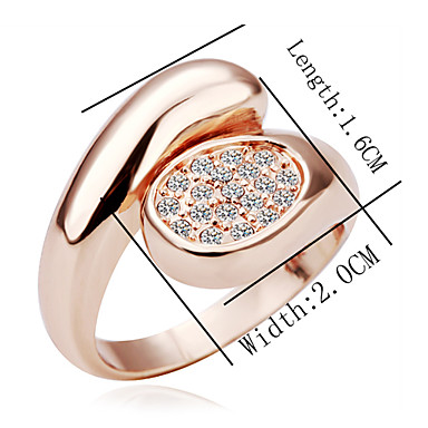 Swarovski Crystal SWAROVSKI ELEMENTS-оловянного сплава 18KRGP кольцо LKN18KRGPR074