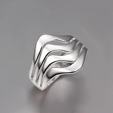 подарок для подруги европейской посеребренной выдалбливают выписки кольца (1 шт)