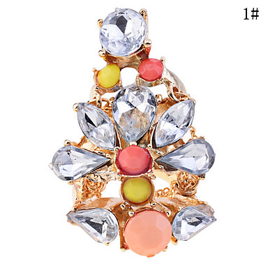 Lureme Мода Rhinestone Neon уплотнительное кольцо (разных цветов)