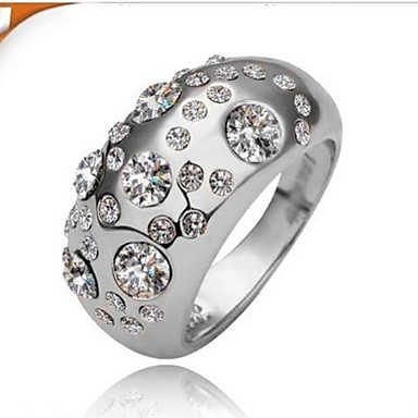 Женская мода сплава полосы кольца (золото-красный, серебристо-белый) (1 шт)