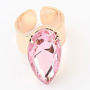 Женские День подарков Water Drop Rhinestone Заявление Кольца (больше цветов) (1 шт)