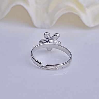 Rhinestone инкрустированные цветочный узор Регулируемая Set кольцо сплава