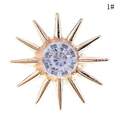 Lureme nk Стиль сплав Заклепки Rhinestone кольца (разных цветов)