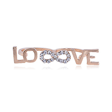 Любовь бриллиантами двухместный Ring Finger