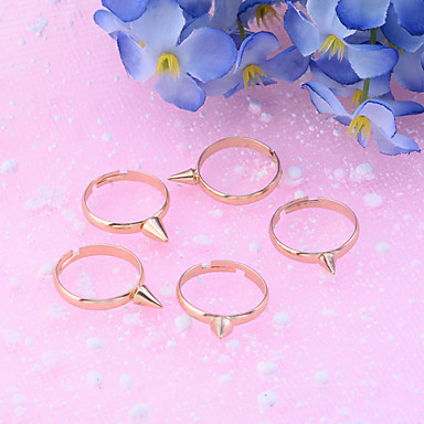 Lureme 5 штук позолоченные заклепки RING SET