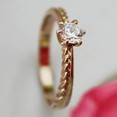 Позолоченное кольцо Rhinestone