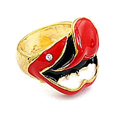 Charm Red Lips Сплав кольцо