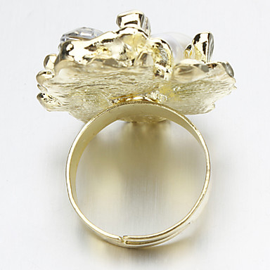 Золотой Дикие розы корейского жемчужный Diand Ring