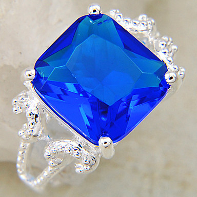 (1 шт) Royal женской моде синий Multi-Каменное кольцо (Royal Blue)