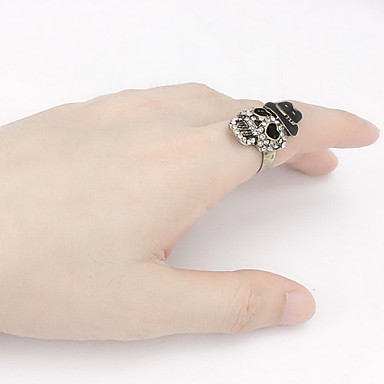 (1 шт) Сладкий Женская Серебряные Rhinestone Кольца
