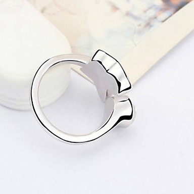 Кристалл Бабочка Ringent Rhinestone шипованных Платиновый покрытием кольца