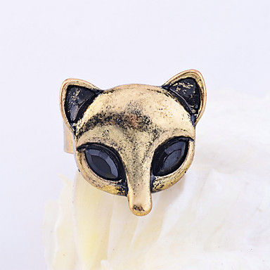 Lureme сплава Fox глава кольцо (разных цветов)