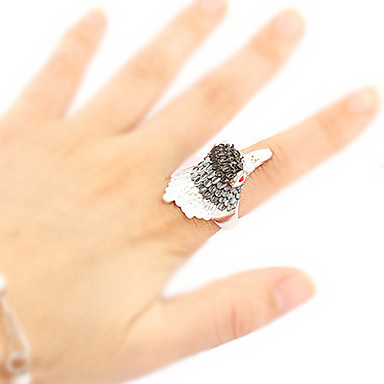 Eagle Форма Сплав Rhinestone кольца (случайный цвет)