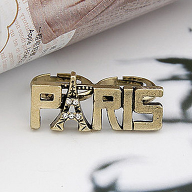 Новой европейской и американской моде ретро раскрытием цикла Париж Два письма одно кольцо