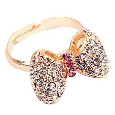 Sweet Стиль Лук Rhinestone Открытое кольцо