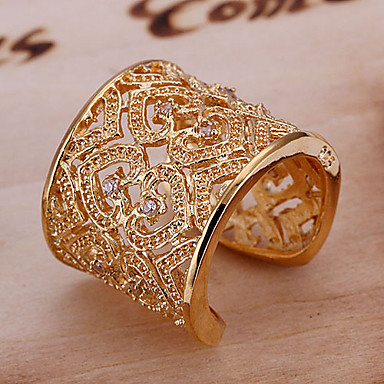 Великолепные золотые Полный Rhinestone Регулируемые кольца