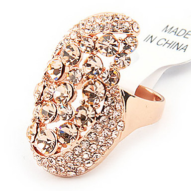 Сияющий Мода сплава Rhinestone кольца (случайный цвет)