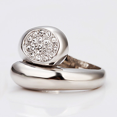Swarovski Crystal SWAROVSKI ELEMENTS-оловянного сплава 18KRGP кольцо LKN18KRGPR075