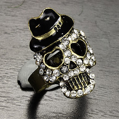 (1 шт) Сладкий Женская Серебряные Rhinestone Кольца