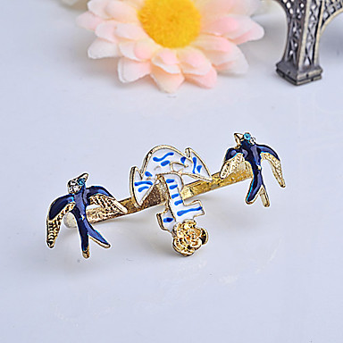 Sailor Ласточка стиль и якорь Двухместный Ring Finger