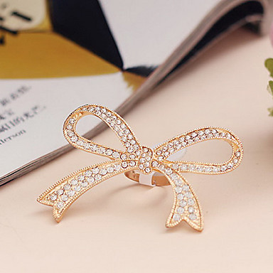 Полный бантом Rhinestone кольца (Random Color & Size)