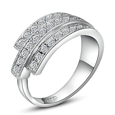 Сияющий кристалл Австрия Triple-Бар  Ring