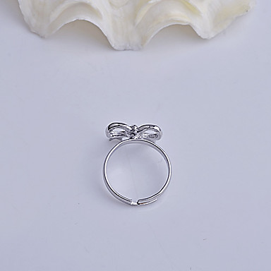 Rhinestone инкрустированные Лук Set Регулируемые кольца сплава
