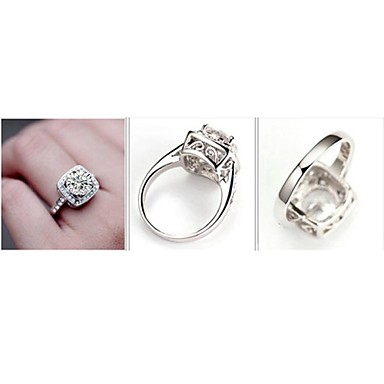 Классические Дамская 2.5CT Ясно Имитация Алмазный Обручальное кольцо