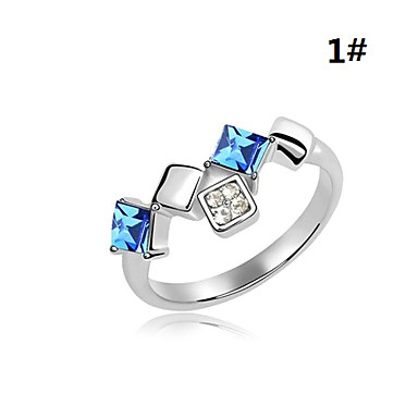 17мм Циркон квартет дрель Позолоченные кольца (разных цветов)