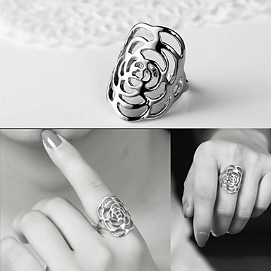 Дамский выдалбливают Мода цветок кольцо