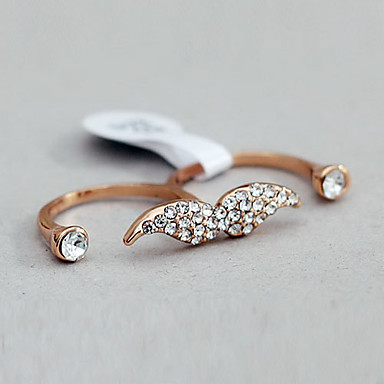 Усы Форма Rhinestone двойной открытый кольцо (Random Color)