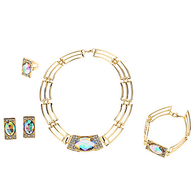 Выдалбливают Square Shaped Rhinestone шипованных ожерелье
