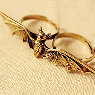 Европейский и американский панк стиль Личность Бэтмен Double Split Ring R267