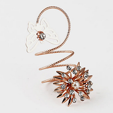 Корейская Rhinestone Цветочный стиль и формы бабочки Кольца (Random Color)