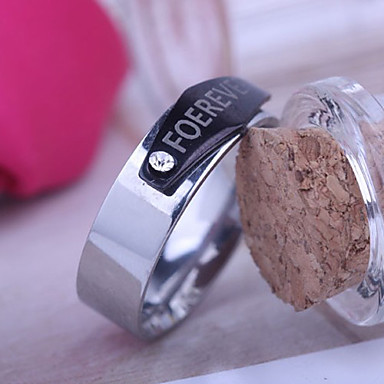 Алмазный инкрустированные "Forever" Black Ring (ассорти размеры)
