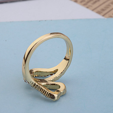 Lureme сплав Циркон Дважды Сердце Pattern кольцо (разных цветов)