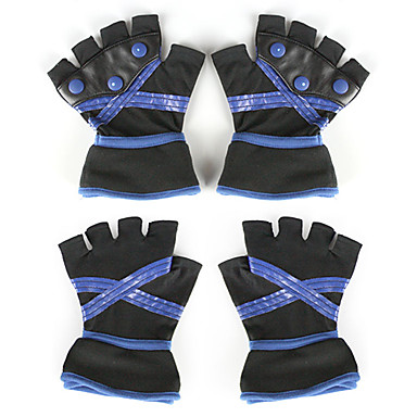 Сора черные и синие перчатки косплей