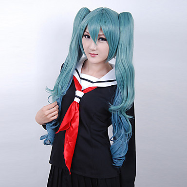 Парик Cosplay Вдохновленный Vocaloid - Рондо Солнца и Луны шляпаsune Miku