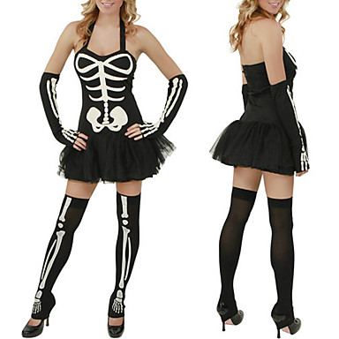 Terrorist Скелет чернокожих женщин костюма Hooween